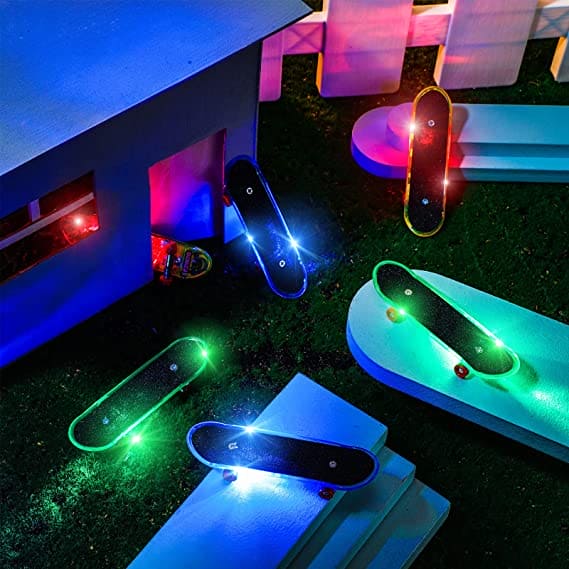 Set Of 2 Mini Finger Skateboard, Indoor Tabletop Finger Board, Frosted Finger Skateboard, Professional Finger Skateboard, Finger Led Board, Mini Alloy Fingerboard, Novelty Glowing Skateboard Toys Fingerboard, Decorations LED Fingertips Movement Finger Toy Set Of 2 Mini Finger Skateboard, Indoor Tabletop Finger Board, Frosted Finger Skateboard, Professional Finger Skateboard, Finger Led Board, Mini Alloy Fingerboard, Novelty Glowing Skateboard Toys Fingerboard, Decorations LED Fingertips Movement Finger Toy